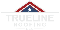 white png logo. Trueline roofing company